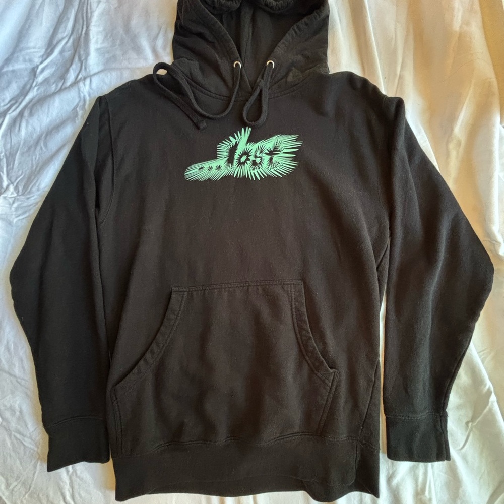 Lost Black Hoodie with Green Graphic